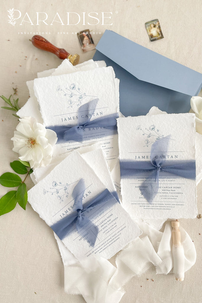 Raya Handmade Paper Wedding Invitation Sets