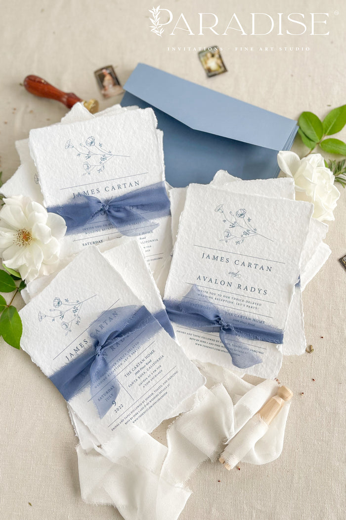 Raya Handmade Paper Wedding Invitation Sets