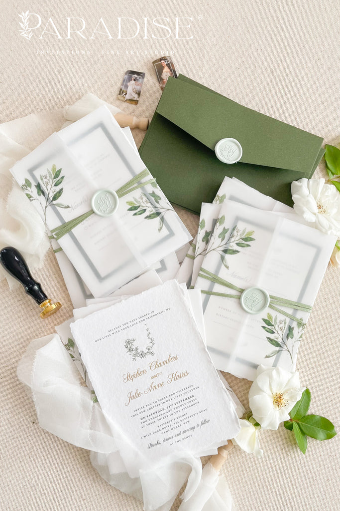 Bernette Handmade Paper Wedding Invitation Sets
