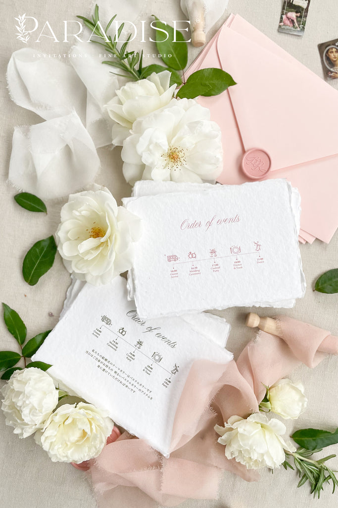 Emeline Handmade Paper Wedding Invitation Sets