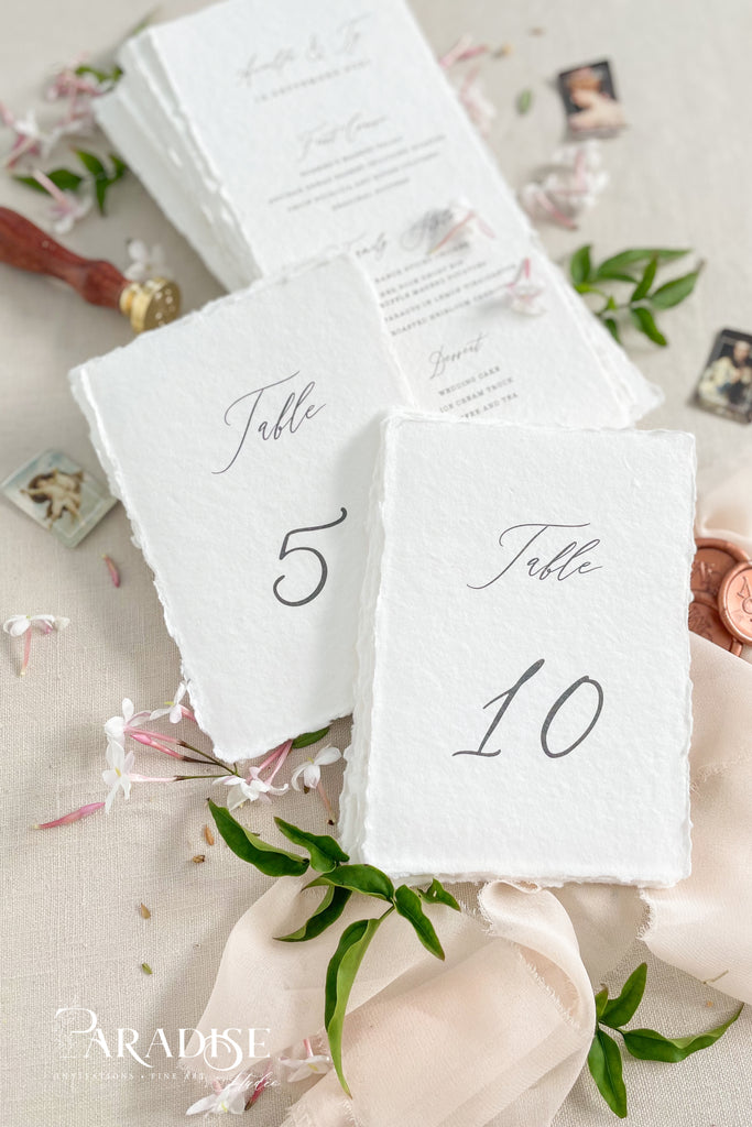 Ina Handmade Paper Table Numbers