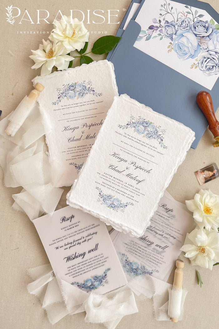 Halle Handmade Paper Wedding Invitation Sets