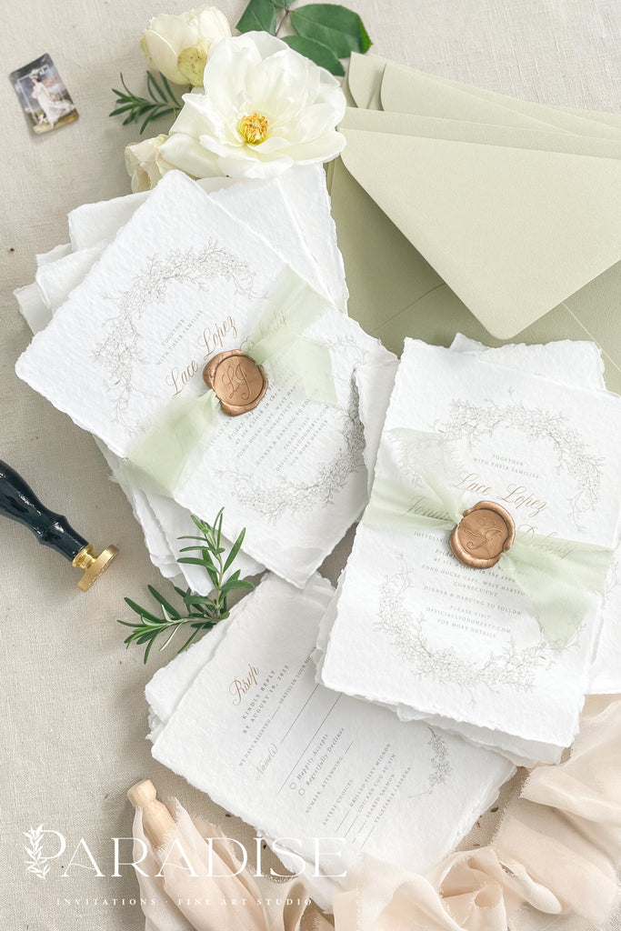 Gail Handmade Paper Wedding Invitation Sets