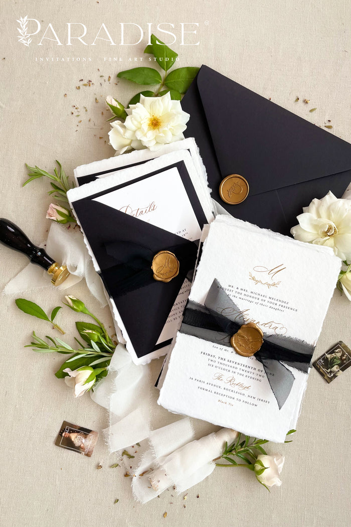 Emilie Handmade Paper Wedding Invitation Sets