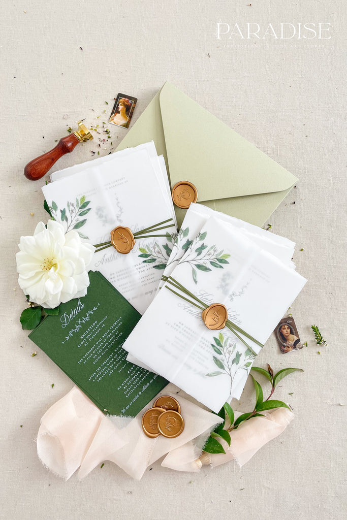 Amirah Handmade Paper Wedding Invitation Sets
