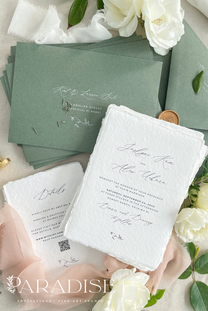 Esmee Handmade Paper Wedding Invitation Sets
