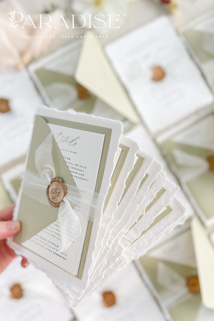Fille Handmade Paper Wedding Invitation Sets