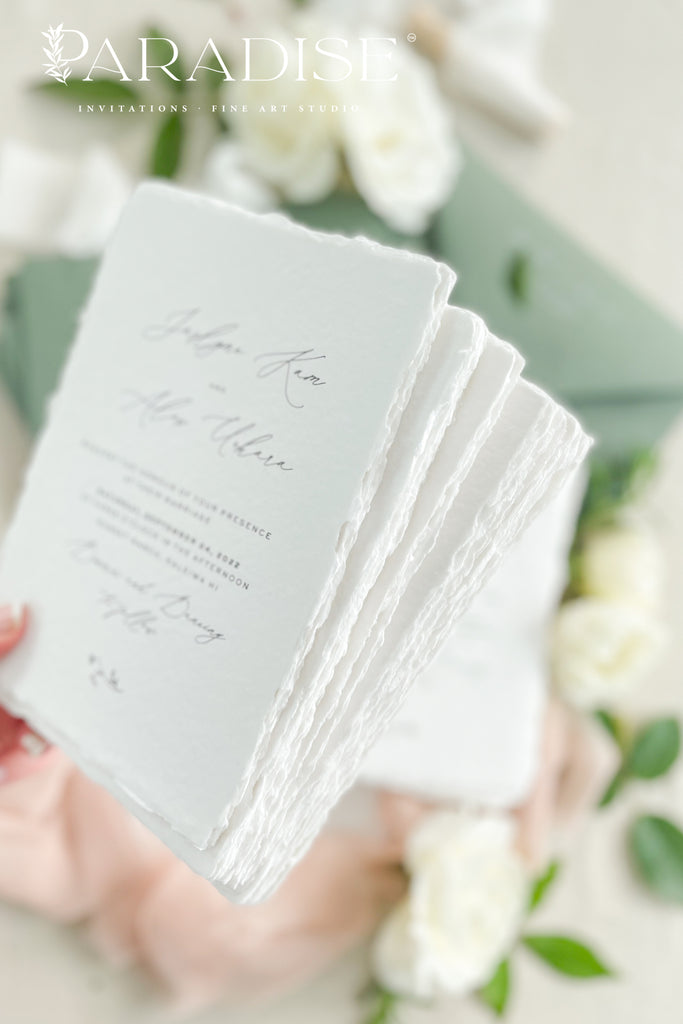 Esmee Handmade Paper Wedding Invitation Sets