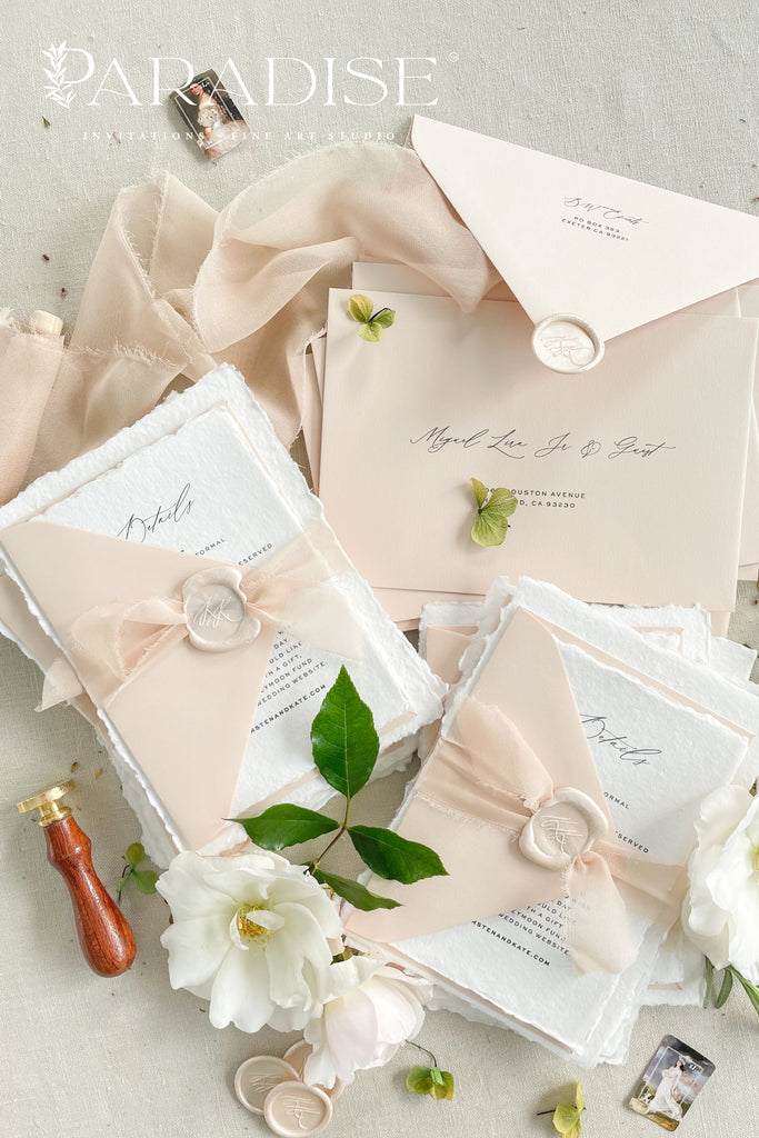 Berenice Handmade Paper Wedding Invitation Sets