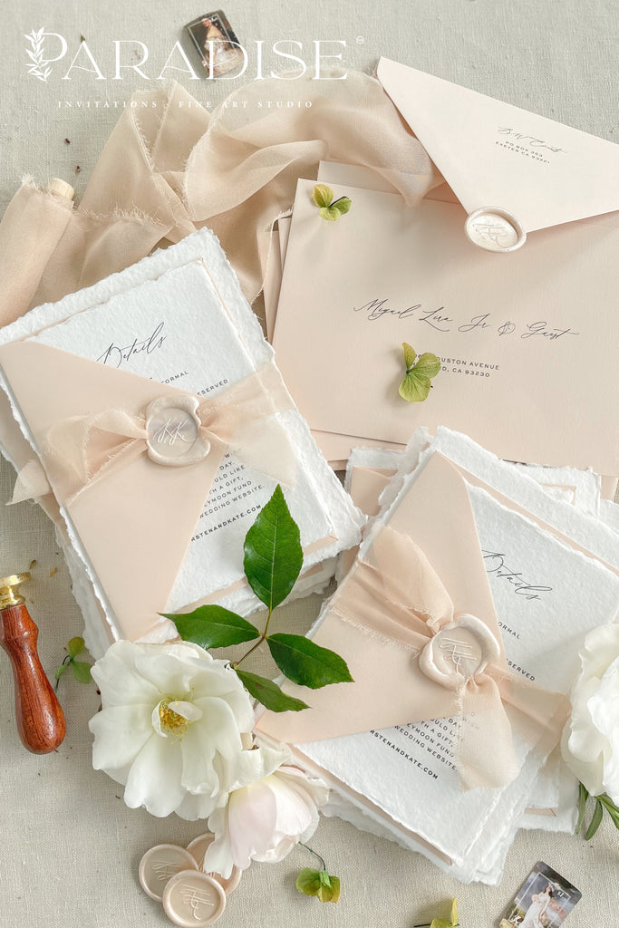Berenice Handmade Paper Wedding Invitation Sets