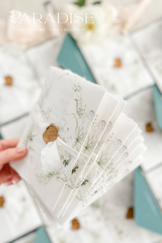 Celine Handmade Paper Wedding Invitation Sets