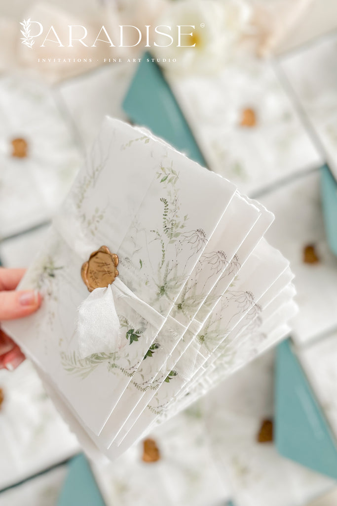 Celine Handmade Paper Wedding Invitation Sets