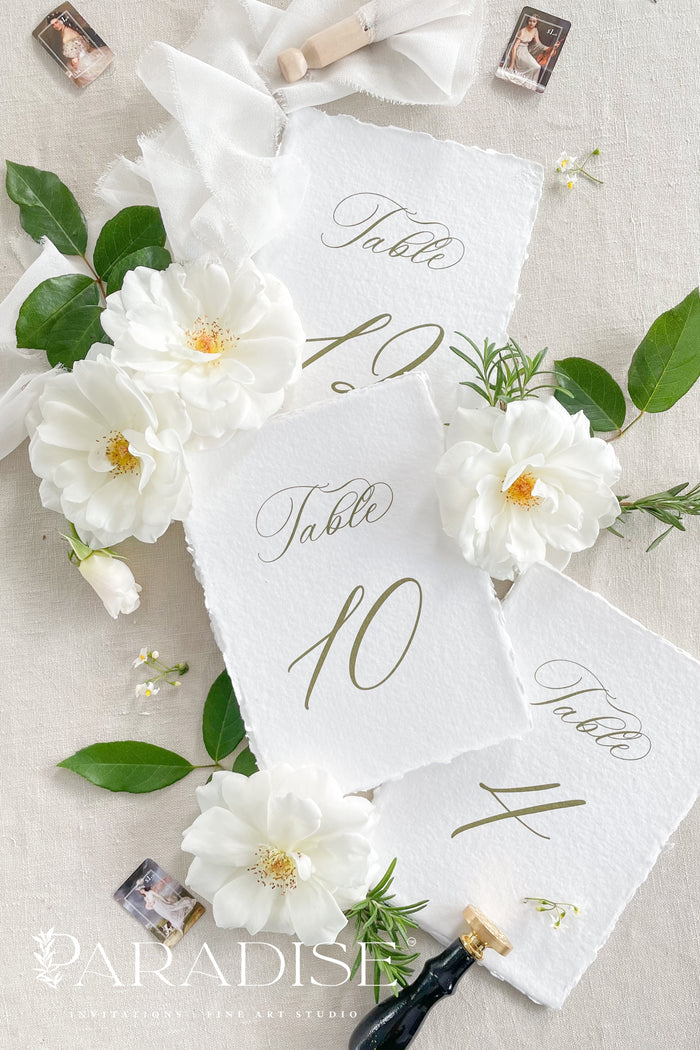 Marie-Lou Handmade Paper Table Numbers