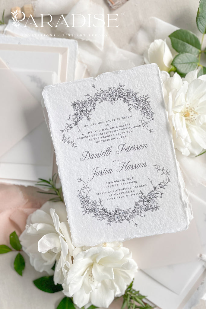 Geraldine Handmade Paper Wedding Invitation Sets