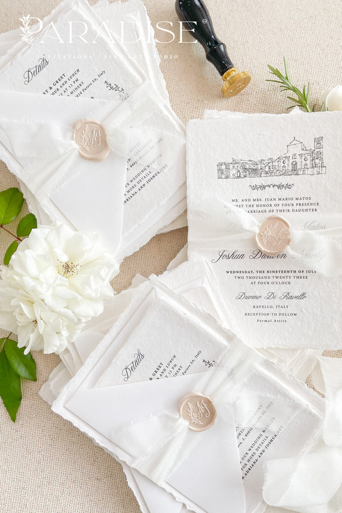 Alsatia Handmade Paper Wedding Invitation Sets