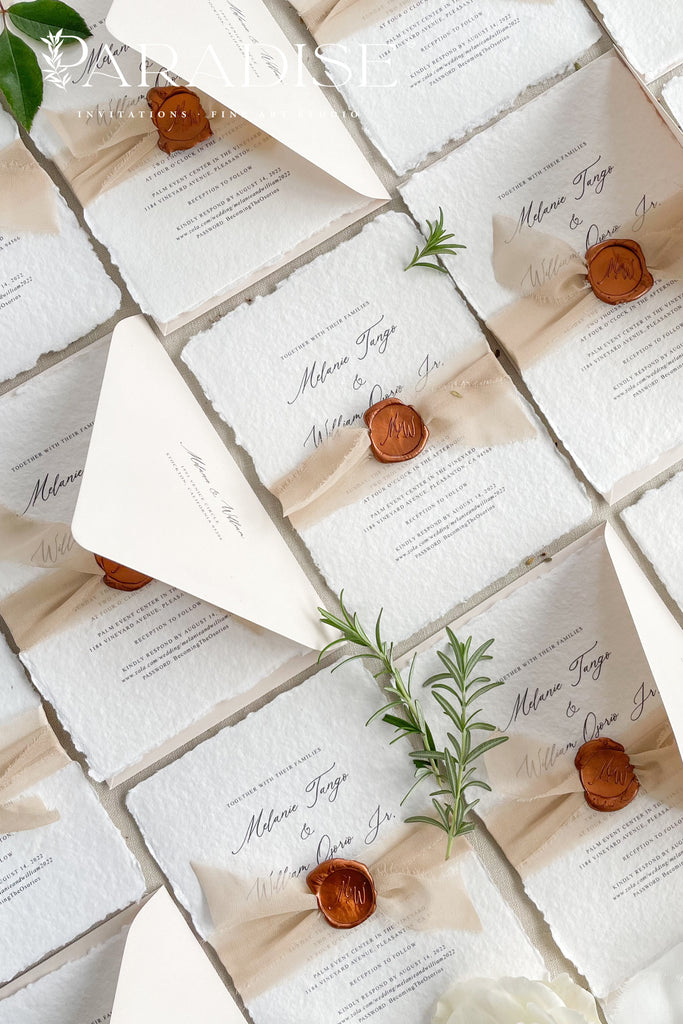 Lune Handmade Paper Wedding Invitation Sets