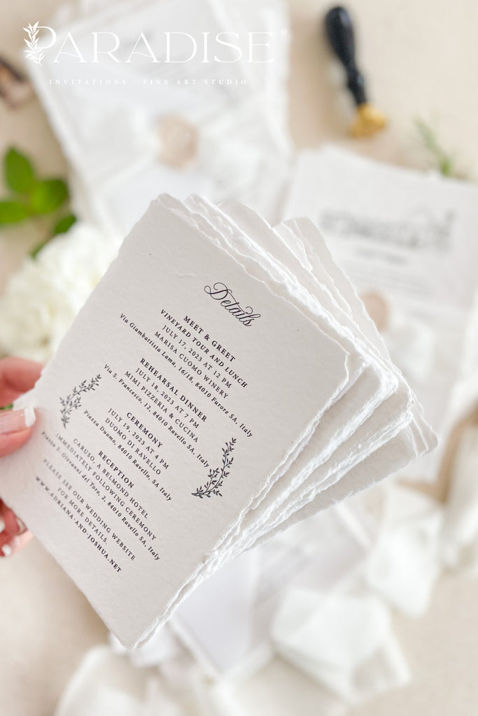 Alsatia Handmade Paper Wedding Invitation Sets