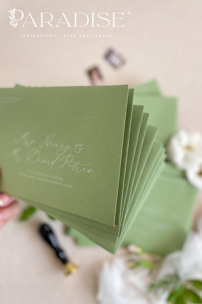 Pear Envelopes and White Ink Printing