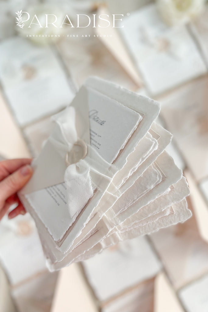 Virginie Handmade Paper Wedding Invitation Sets
