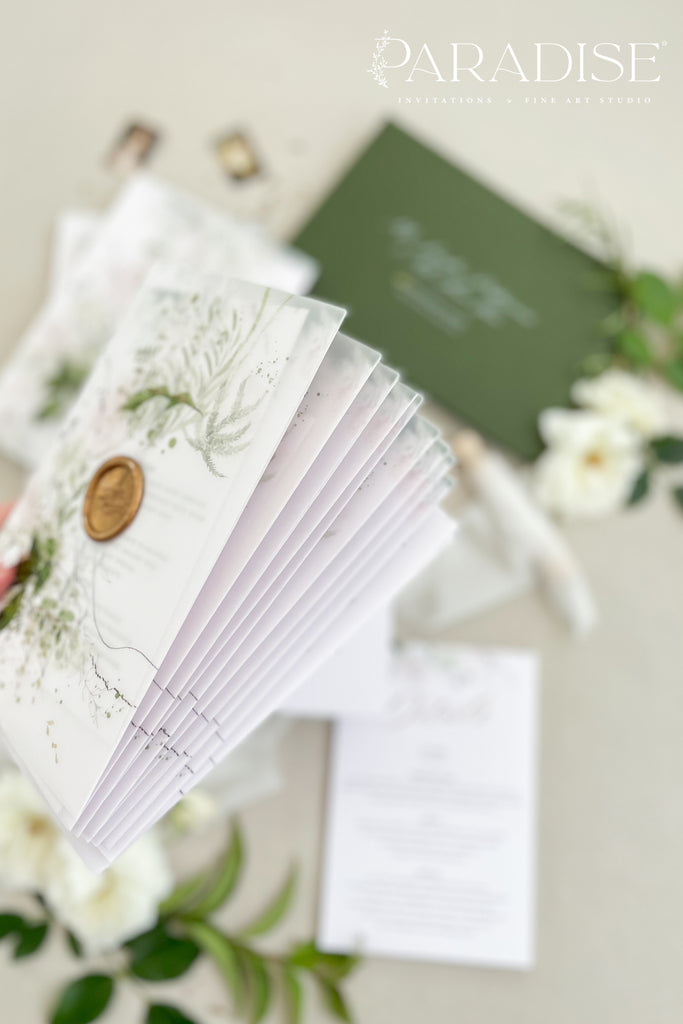 Edith Foliage Wedding Invitation Sets