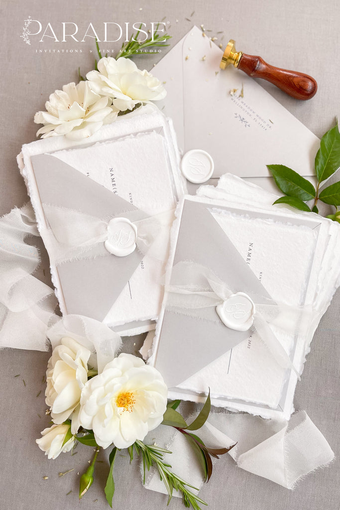 Ophelia Handmade Paper Wedding Invitation Sets