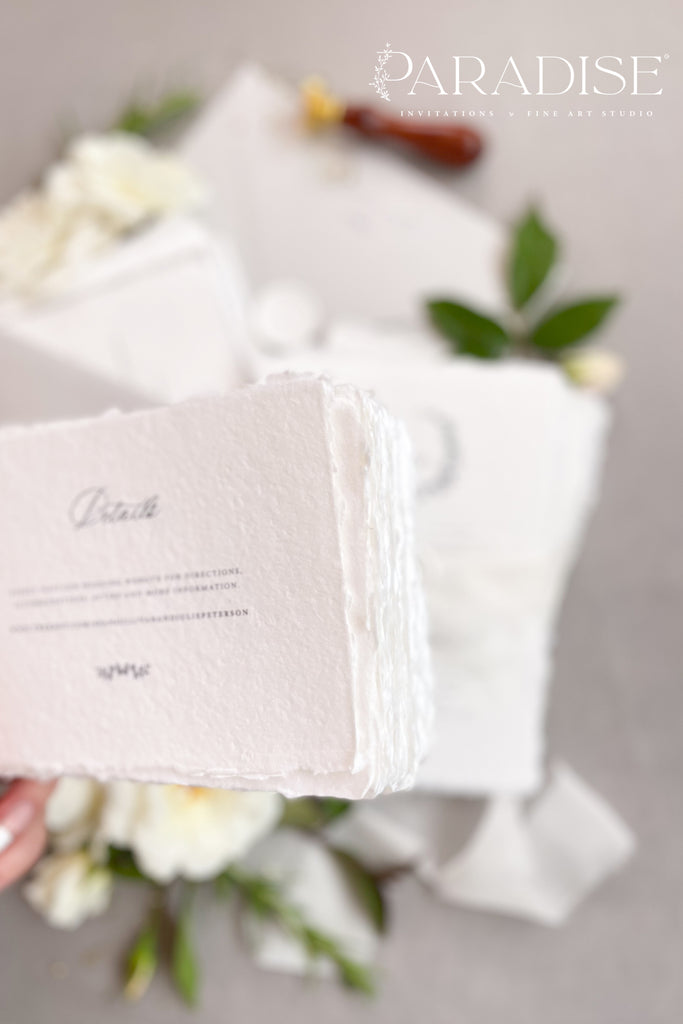 Ophelia Handmade Paper Wedding Invitation Sets