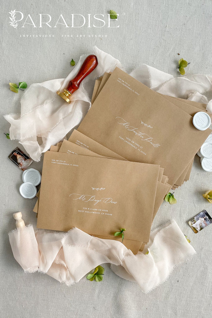 Latte Envelopes and White Ink Printing