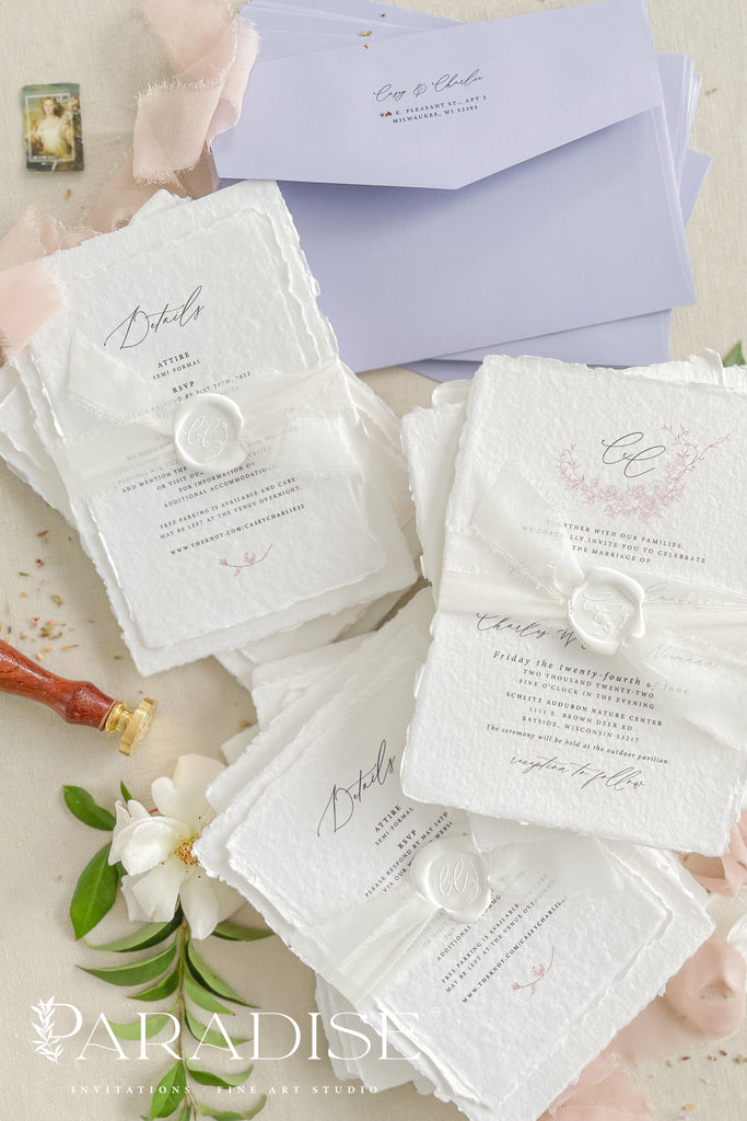 Ilana Handmade Paper Wedding Invitation Sets