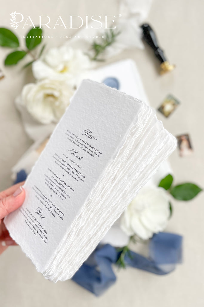 Ninette Handmade Paper Wedding Menus