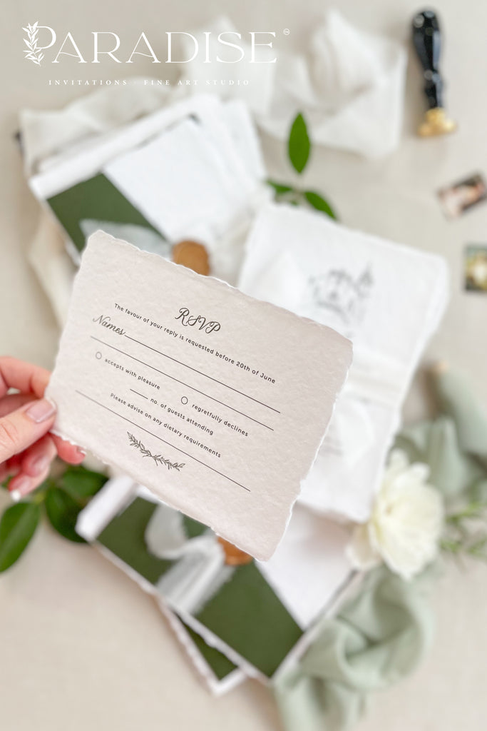 Isabelle Handmade Paper Wedding Invitation Sets