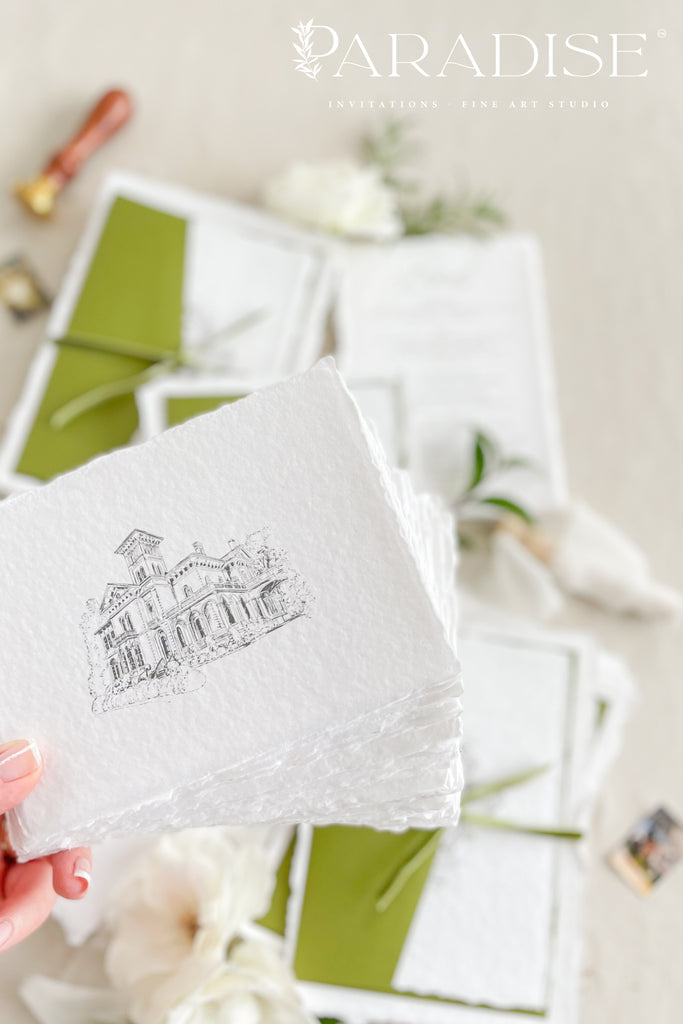 Azalea Handmade Paper Wedding Invitation Sets