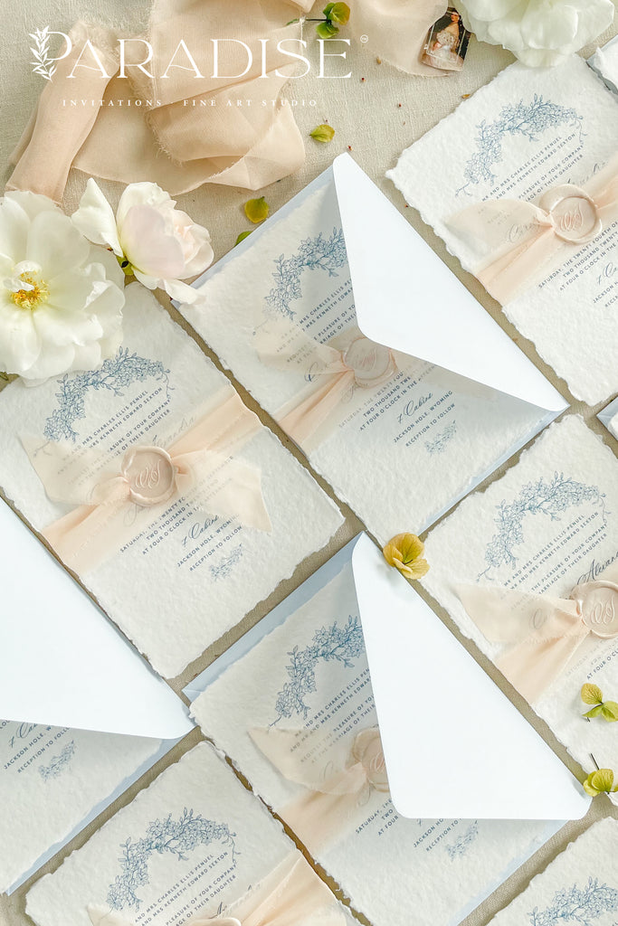 Blandine Handmade Paper Wedding Invitation Sets