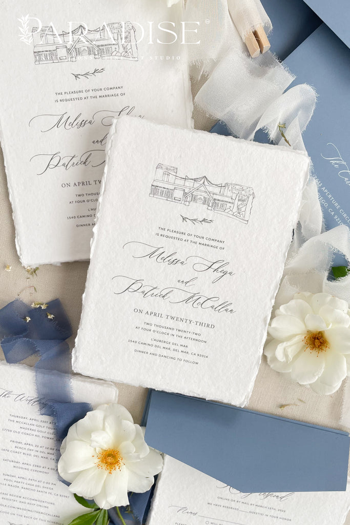 Chantal Handmade Paper Wedding Invitation Sets