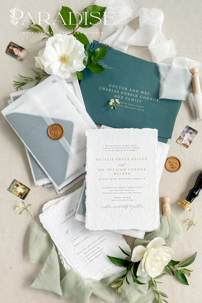 Joanna Handmade Paper Wedding Invitation Sets