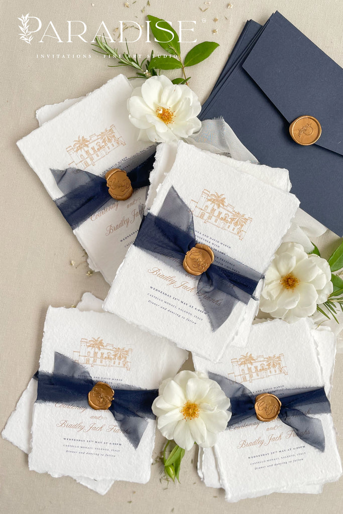 Cleore Handmade Paper Wedding Invitation Sets