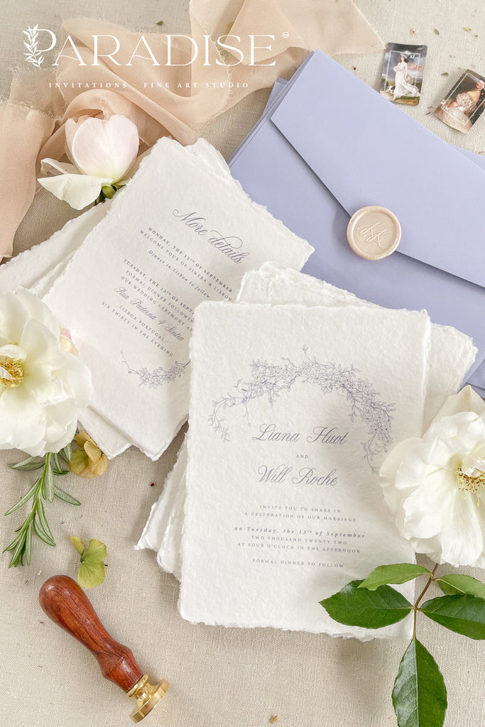 Bettine Handmade Paper Wedding Invitation Sets