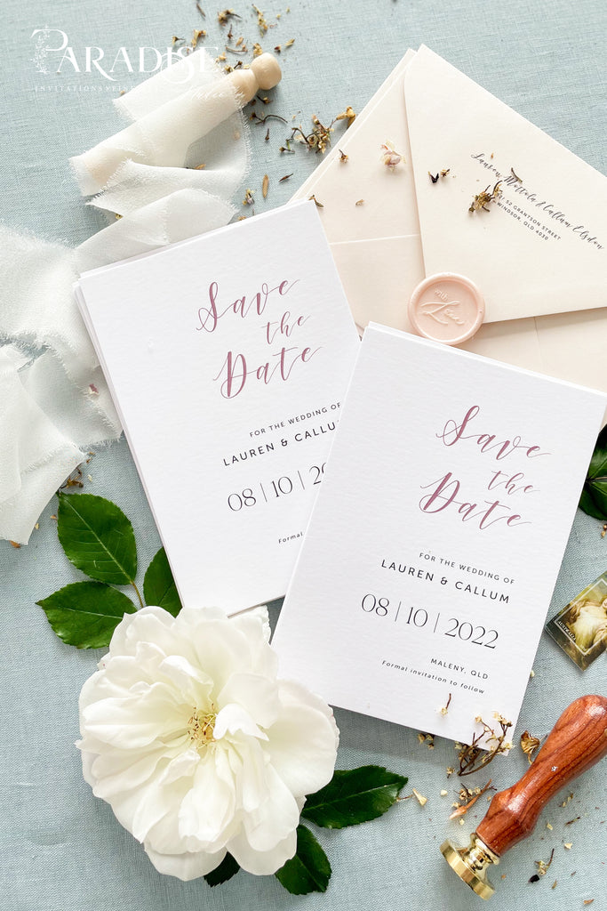 Rileigh Modern Save the Date Cards