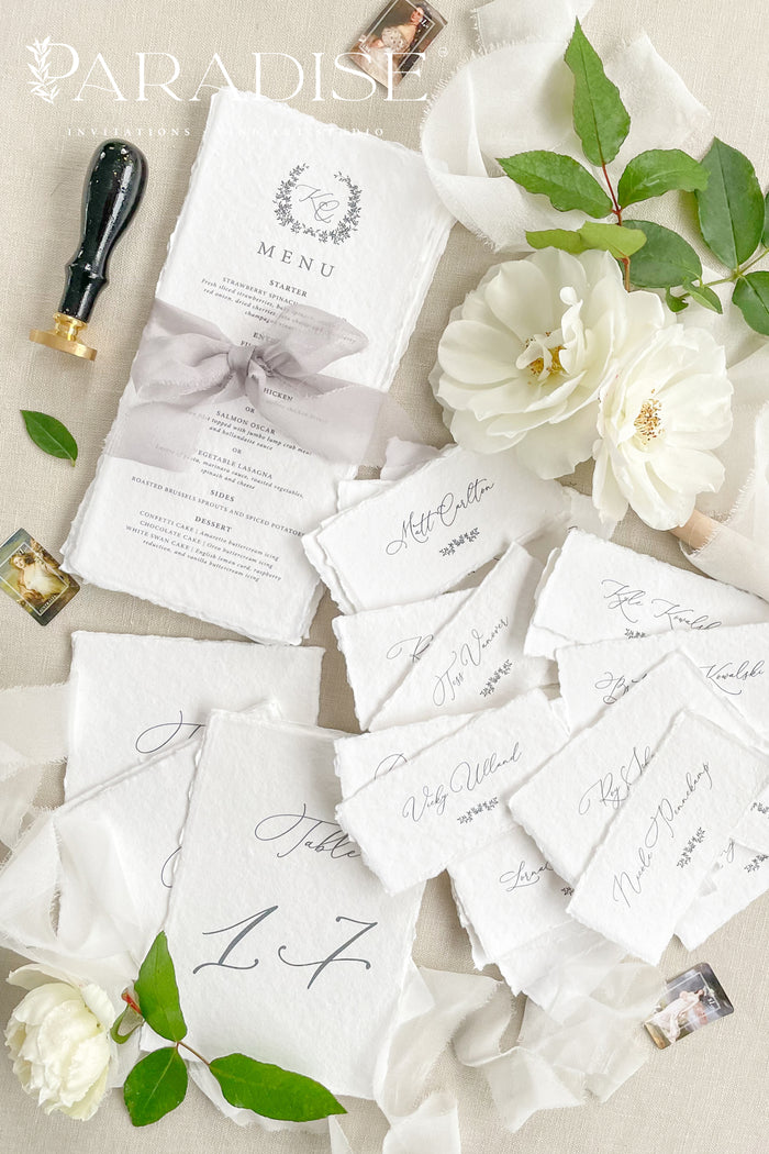 Sybille Handmade paper Place Cards