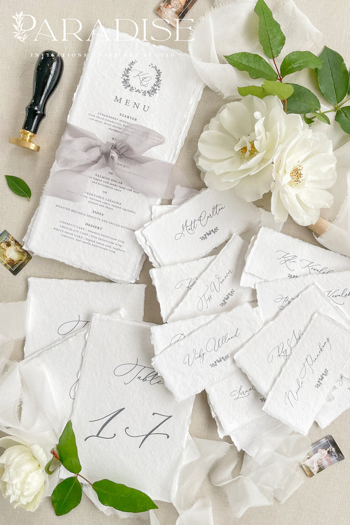 Sybille Handmade paper Place Cards