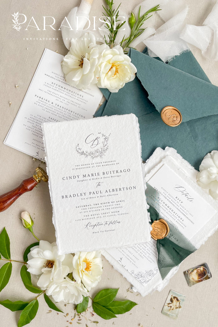Edelie Handmade Paper Wedding Invitation Sets
