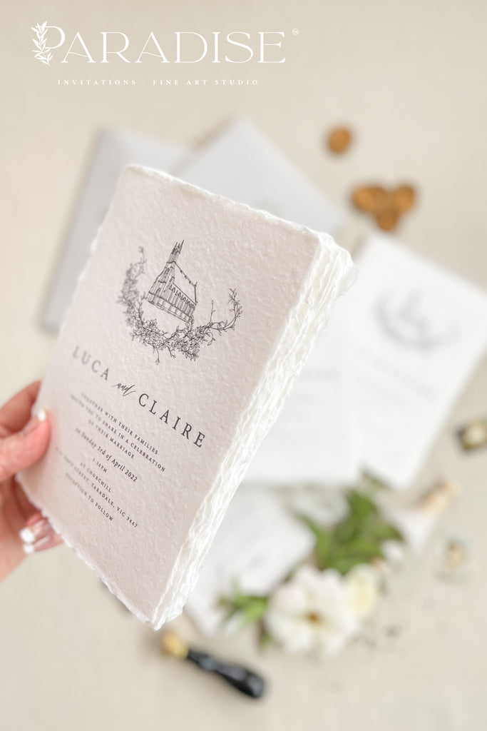 Ottilie Handmade Paper Wedding Invitation Sets