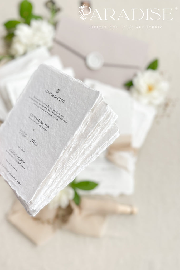 Phoenix Handmade Paper Wedding Invitation Sets