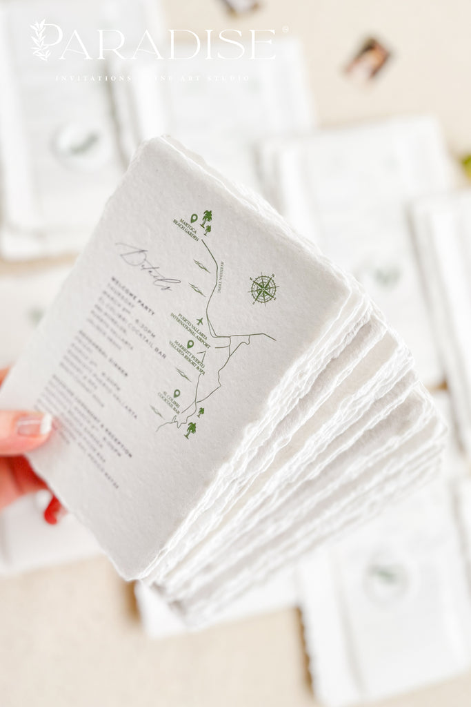 Claudine Handmade Paper Wedding Invitation Sets