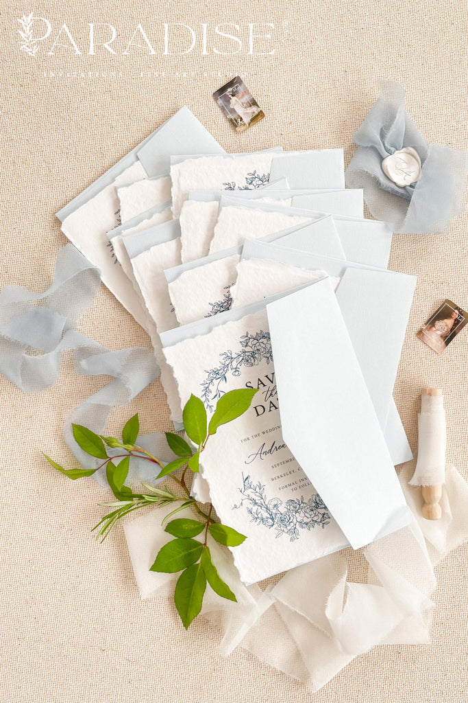 Floriana Handmade Paper Save the Date Cards