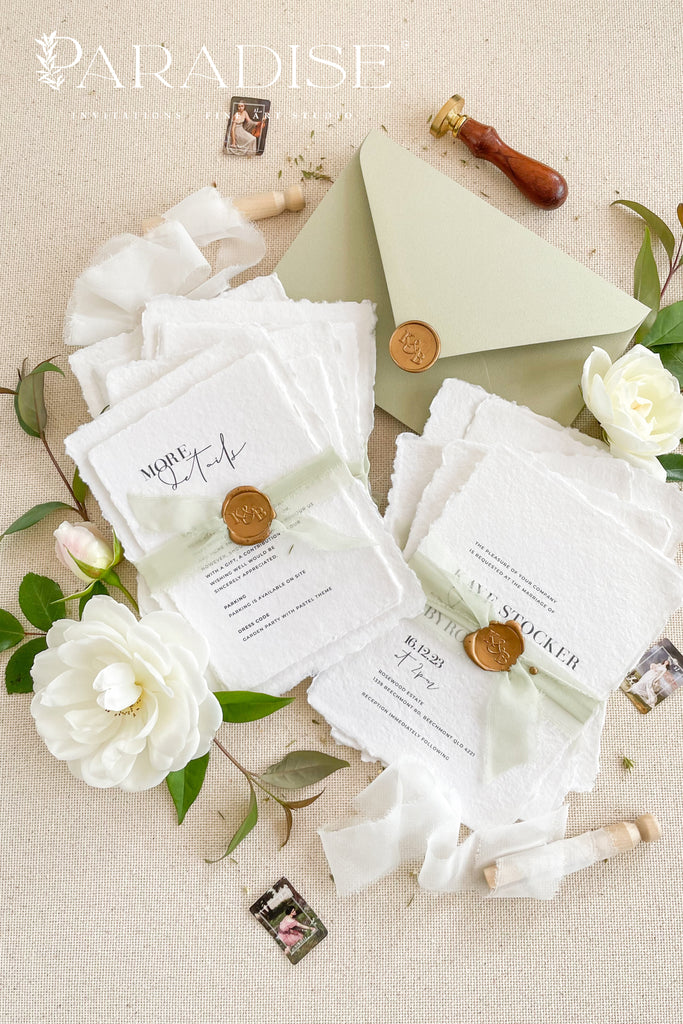 Francena Handmade Paper Wedding Invitation Sets