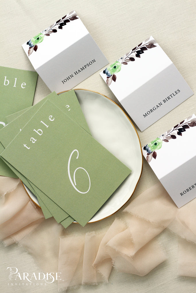 Marchelle Green Table Numbers
