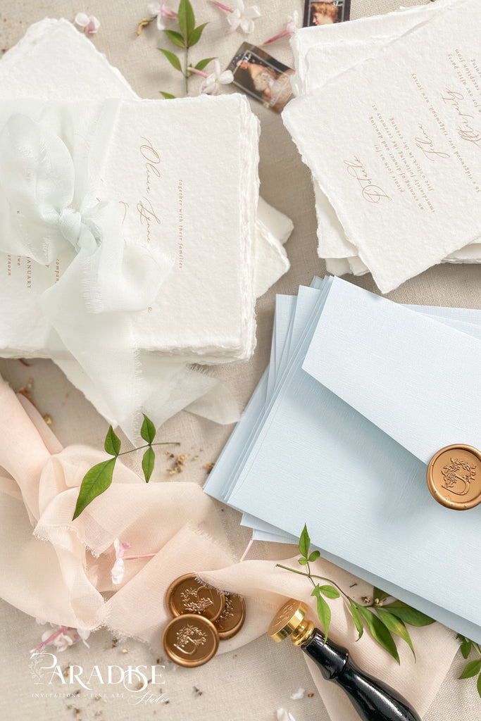 Coco Linen Baby Bleu Envelopes