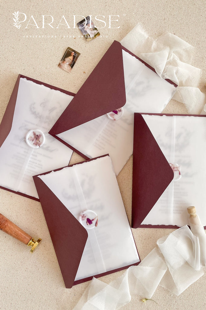 Clemence Handmade Paper Wedding Invitation Sets