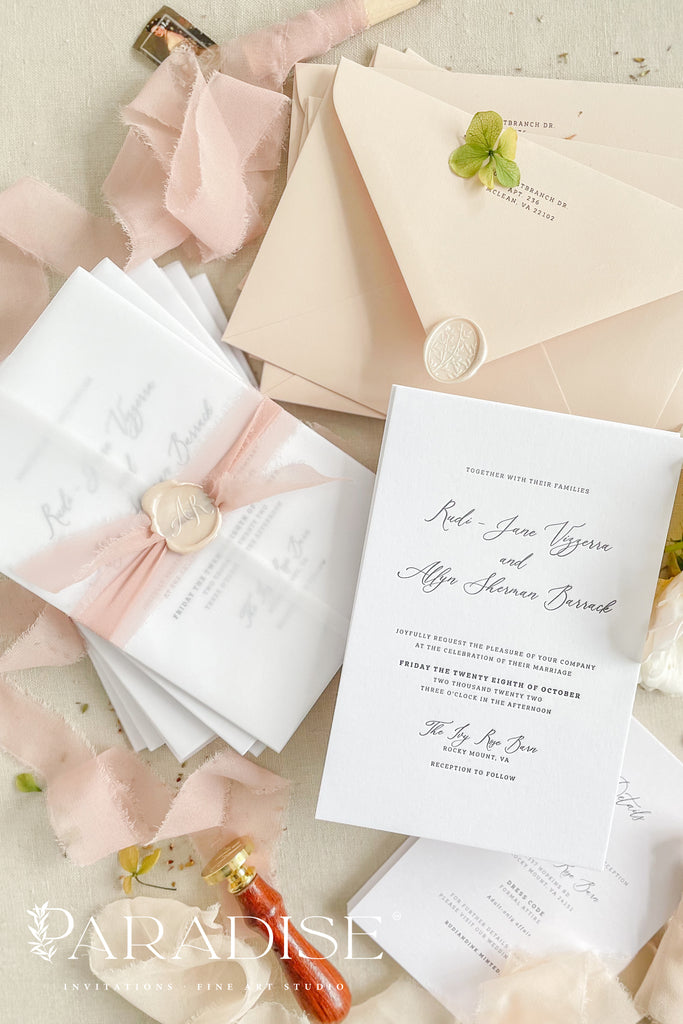 Avelaine Letterpress Wedding Invitations