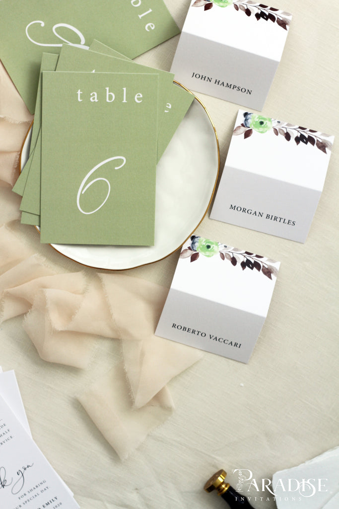 Marchelle Green Table Numbers